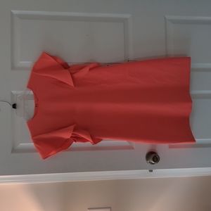 Coral Ruffle Sleeve Shift Dress | NWT 2